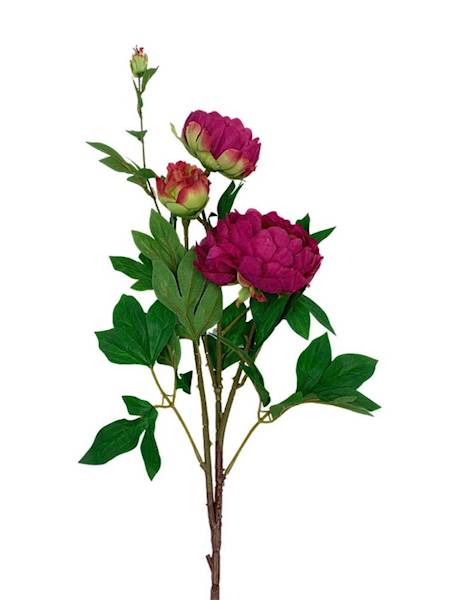 Piwonia gałązka 114 cm fuksja z dodatkiem zieleni