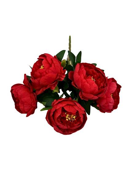 BUKIET PIWONII 46 CM CZERWONA