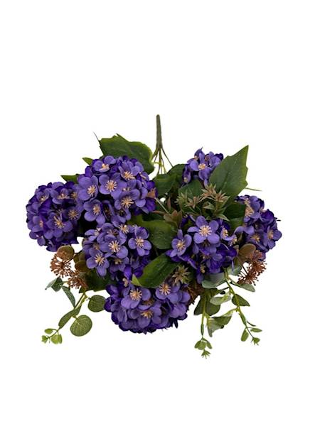BUKIET HORTENSJI 45 CM FIOLETOWY