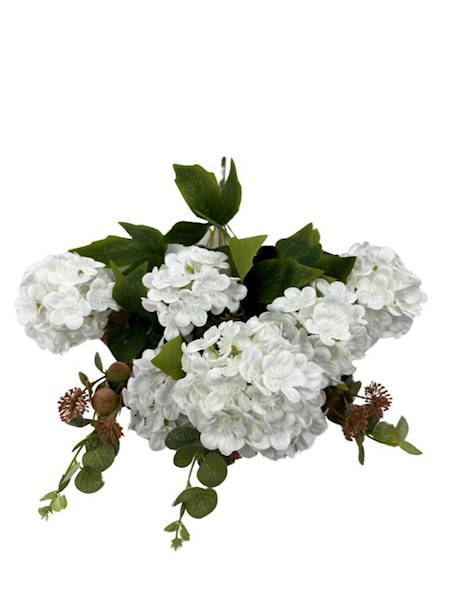 BUKIET HORTENSJI 45 CM BIAŁY
