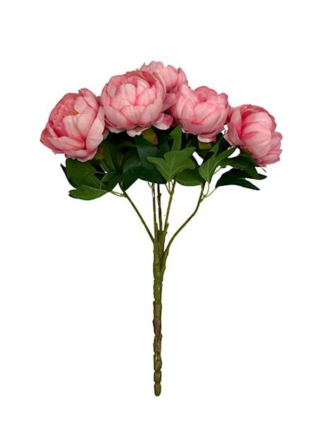 BUKIET PIWONII 46 CM PUDROWY RÓŻ