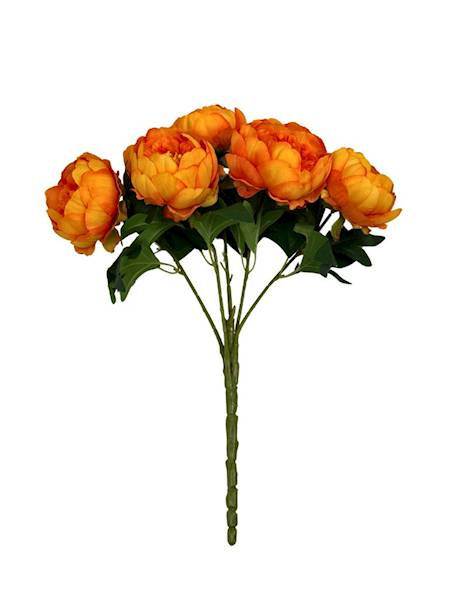 BUKIET PIWONII 46 CM POMARAŃCZOWY