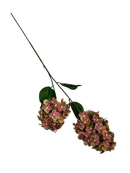HORTENSJA GAŁĄZKA 83 CM ZIELONO RÓŻOWA