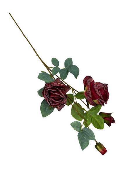 RÓŻA GAŁĄZKA PODSUSZANA 70 CM BORDOWA