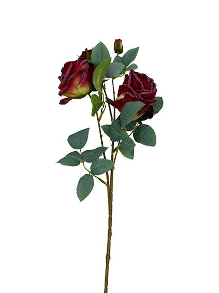 RÓŻA GAŁĄZKA PODSUSZANA 70 CM BORDOWA