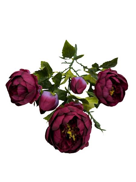Bukiet piwonii 50 cm purpurowy 