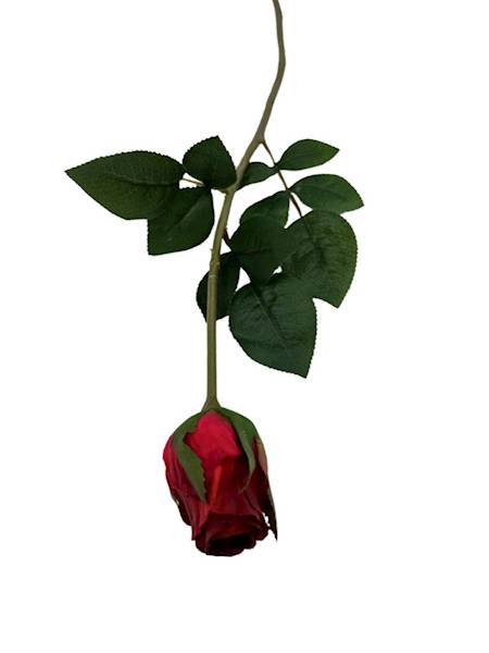 Róża gałązka silikonowa 70 cm czerwona