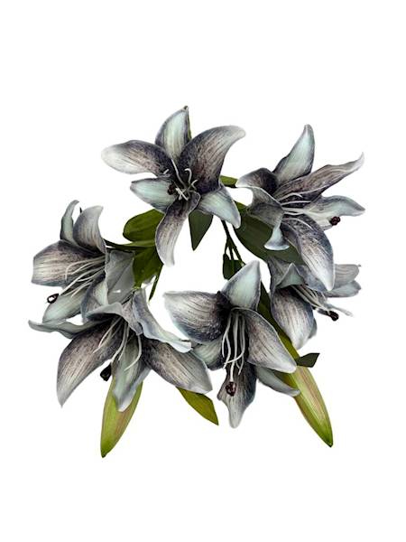 BUKIET LILII 60 CM SZARY