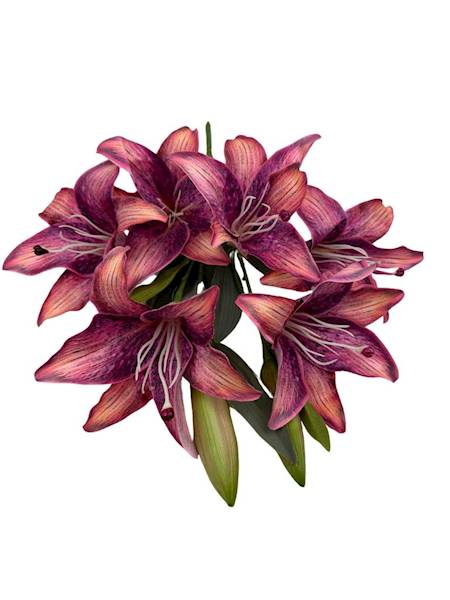 BUKIET LILII 60 CM RÓŻOWY