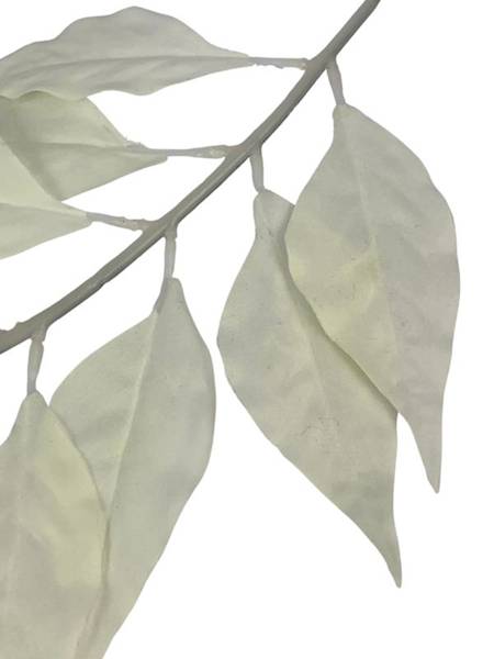 Liść laurowy 121 cm biały