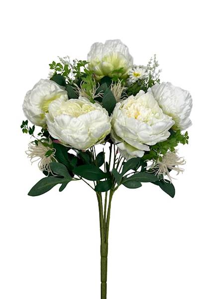 Bukiet piwonii 60 cm biały