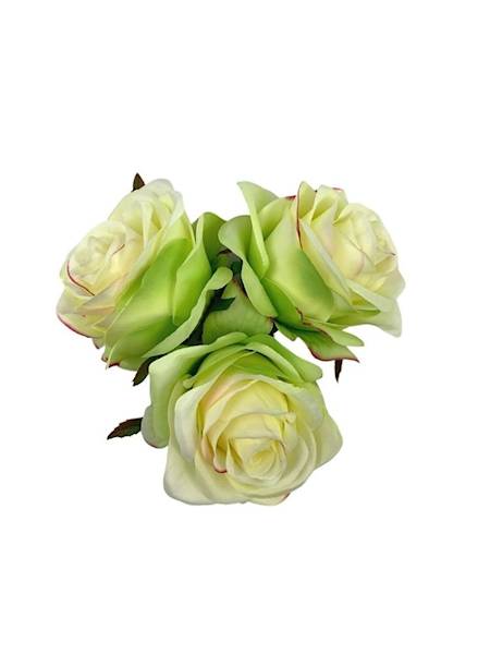 Róża główka 9 cm jasno zielona z różem