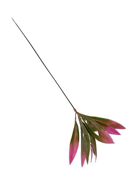 Gałązka liści plastikowa 55 cm róż i zieleń