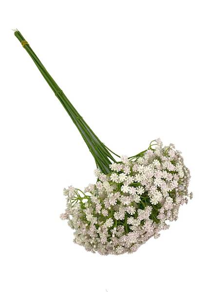 Gipsówka 50 cm biała z bardzo jasnym różem 