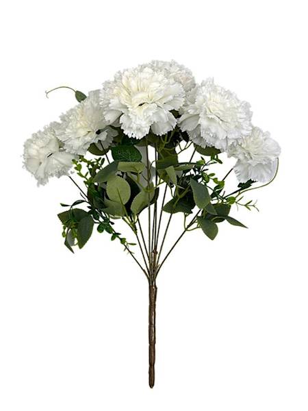 Bukiet goździków 48 cm biały