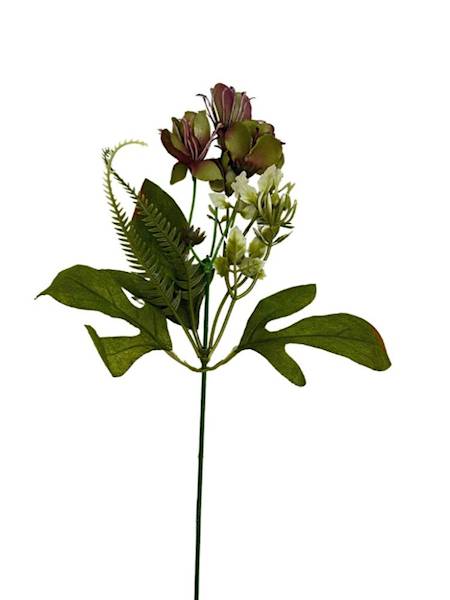 Pik kwiatuszki 38 cm zielono bordowe