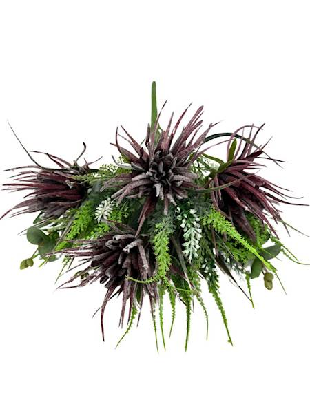 BUKIET Z OSTAMI 44 CM BORDO