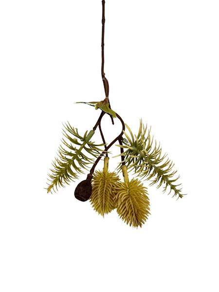 Dodatek jesienny czosnek gałązka 33 cm kremowy