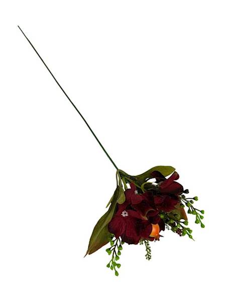 Pik bordowa hortensja i dzika róża 40 cm 