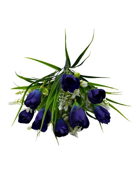BUKIET KROKUSY 35 CM CIEMNY FIOLET