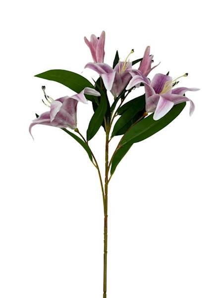Lilia silikonowa gałązka 75 cm jasny fiolet