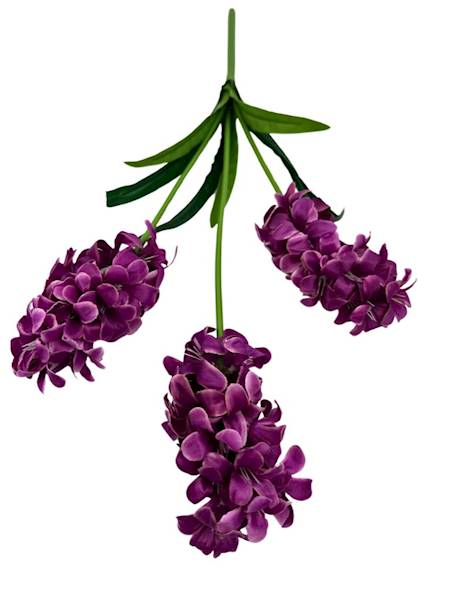 Hiacynt 3 kwiaty gałązka fuksjowy