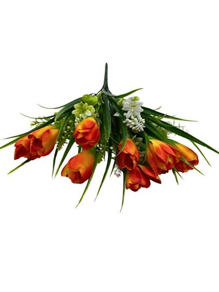 BUKIET KROKUSY 35 CM POMARAŃCZOWY 