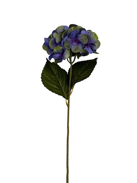 HORTENSJA GAŁĄZKA 60 CM FIOLETOWO ZIELONA