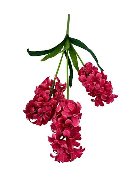 Hiacynt 3 kwiaty gałązka różowy