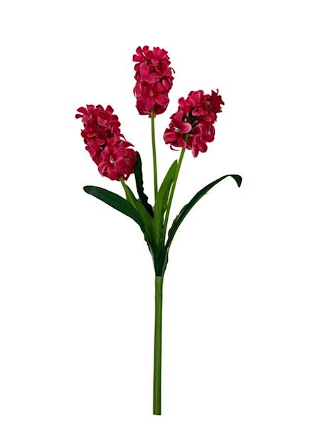 Hiacynt 3 kwiaty gałązka różowy