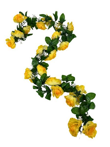 GIRLANDA RÓŻANA 145 CM ŻÓŁTA