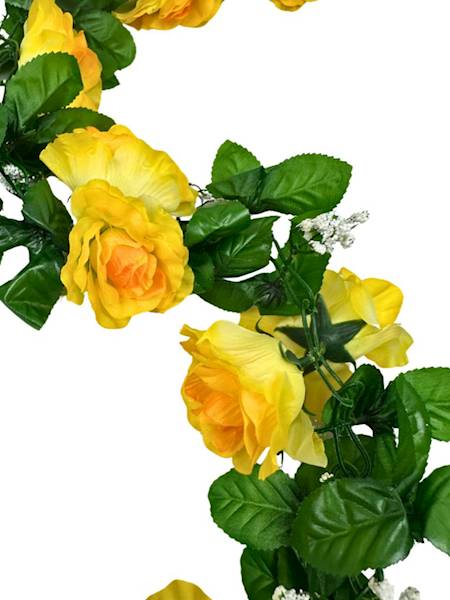 GIRLANDA RÓŻANA 145 CM ŻÓŁTA