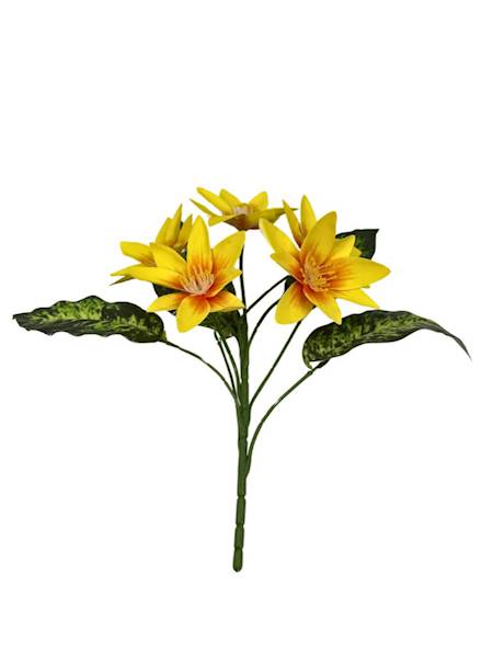 BUKIET KLEMATISÓW 28 CM ŻÓŁTY