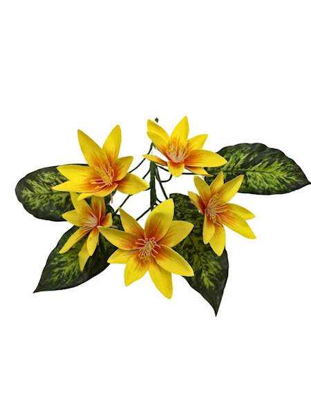 BUKIET KLEMATISÓW 28 CM ŻÓŁTY