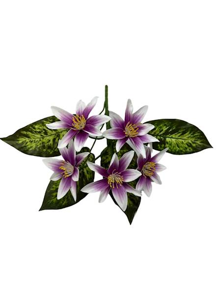 BUKIET KLEMATISÓW 28 CM FIOLETOWY