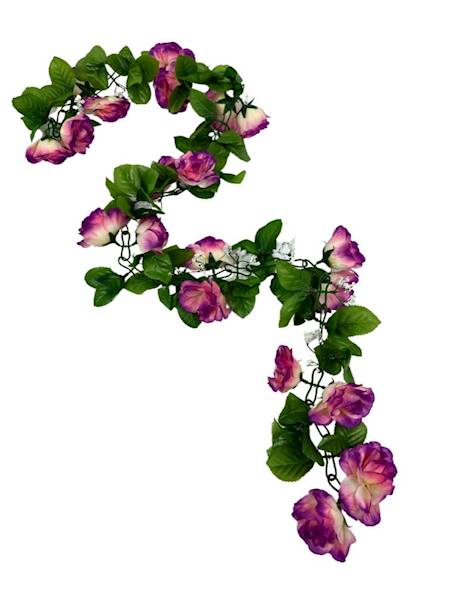 GIRLANDA RÓŻANA 145 CM FIOLET I RÓŻ