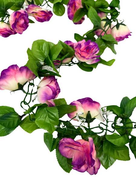 GIRLANDA RÓŻANA 145 CM FIOLET I RÓŻ