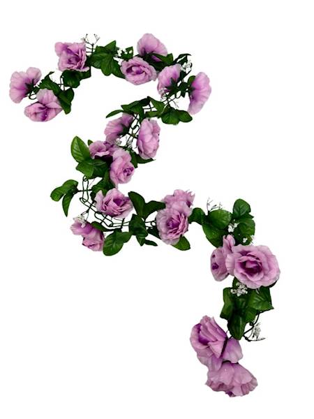 GIRLANDA RÓŻANA 145 CM JASNY RÓŻ