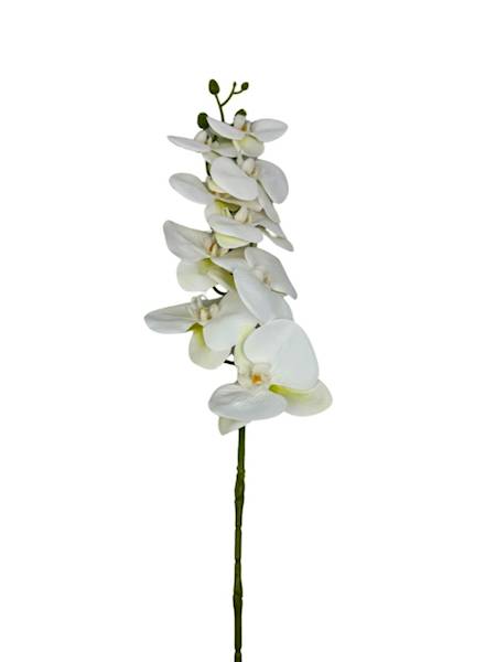 Storczyk silikonowy 90 cm biały z zielonym