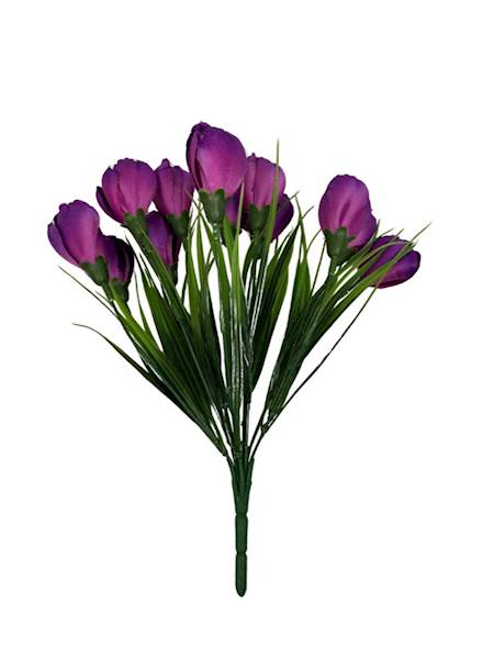 BUKIET KROKUS 26 CM PURPUROWY
