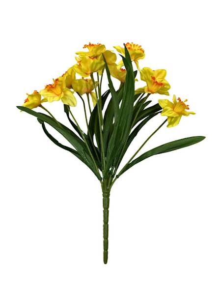 Bukiet żonkil 45 cm żóto pomarańczowy