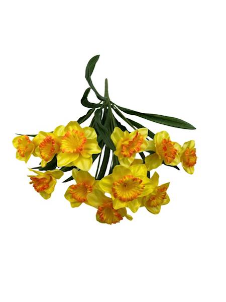 Bukiet żonkil 45 cm żóto pomarańczowy