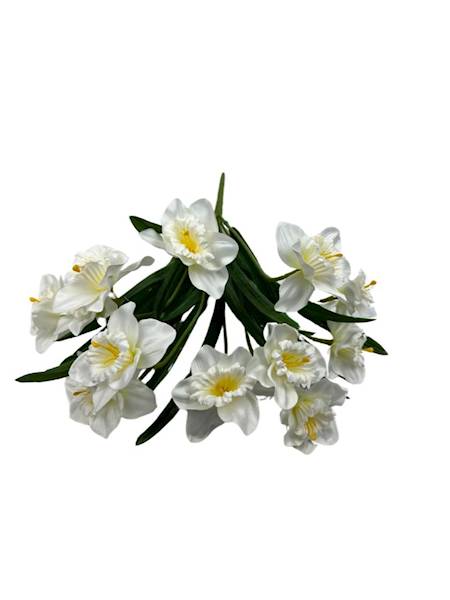 Bukiet żonkil 45 cm biały