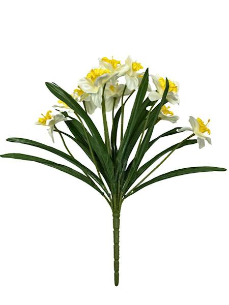 Bukiet żonkil 45 cm kremowo żółty