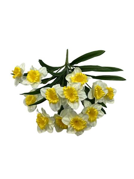 Bukiet żonkil 45 cm kremowo żółty