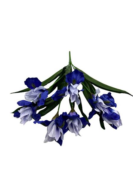 BUKIET IRYSY 45 CM CIEMNY I JASNY NIEBIESKI