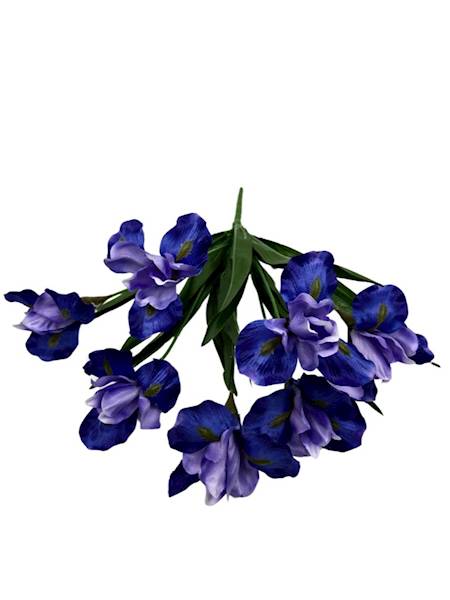BUKIET IRYSY 45 CM NIEBIESKI FIOLET