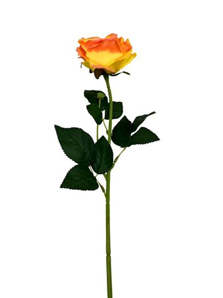 Róża gałązka 66 cm żółto pomarańczowa