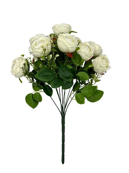 Bukiet róż 46 cm kremowy