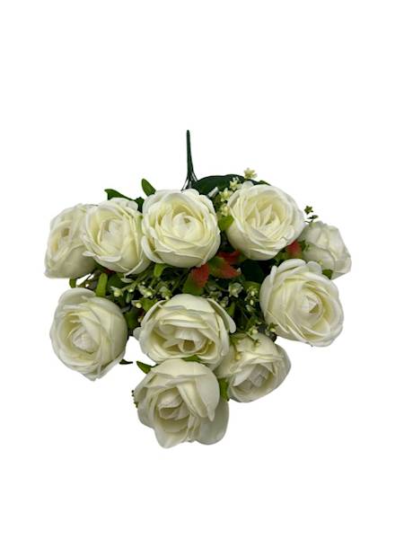 Bukiet róż 46 cm kremowy